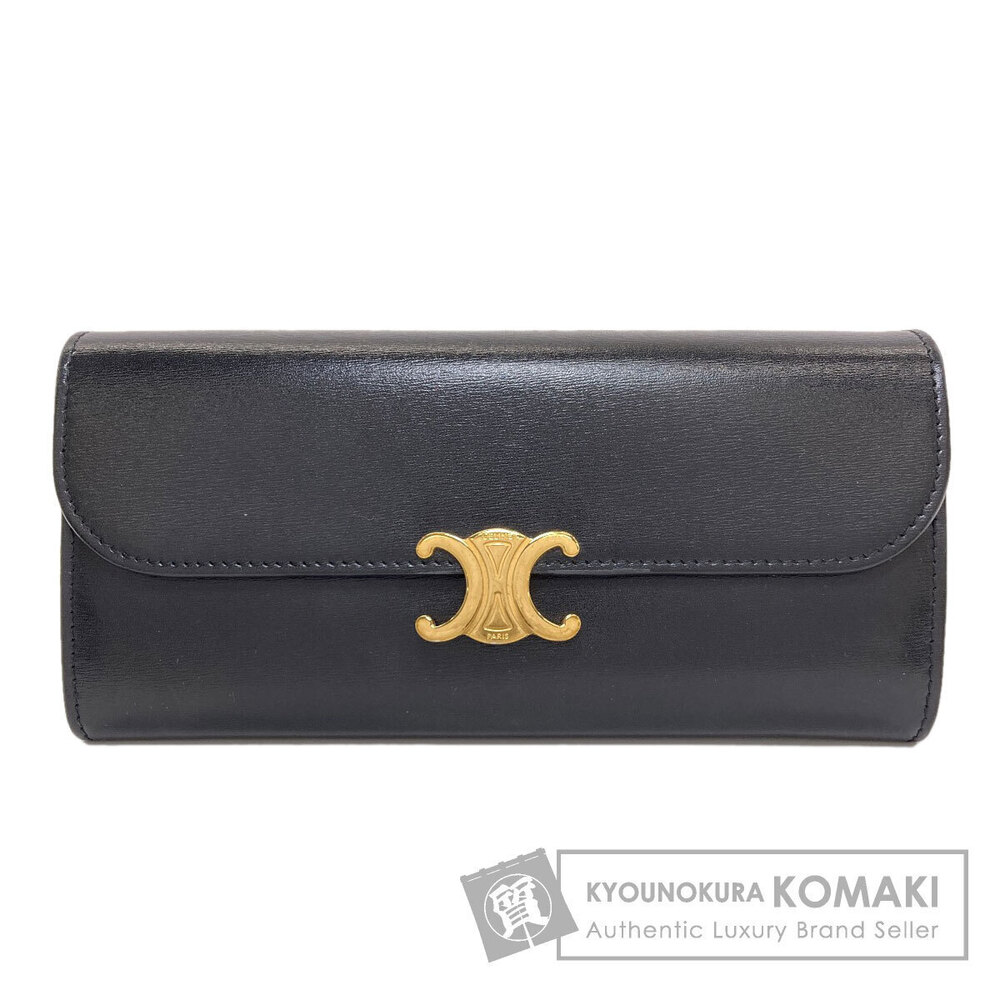 Celine Triomphe Long Wallet coin purse Calfskin